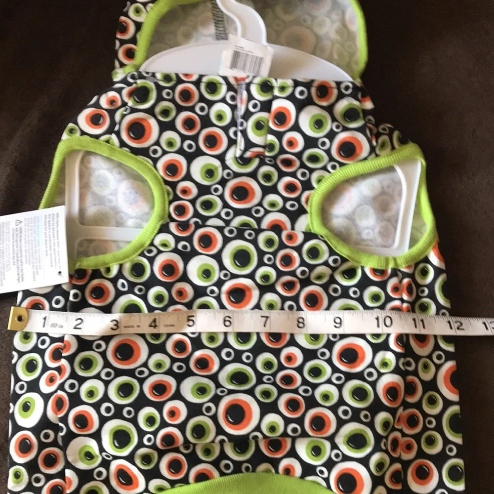 Martha Stewart Pets Large Dog Lime Outfit Halloween Costume Eyeball Hoodie